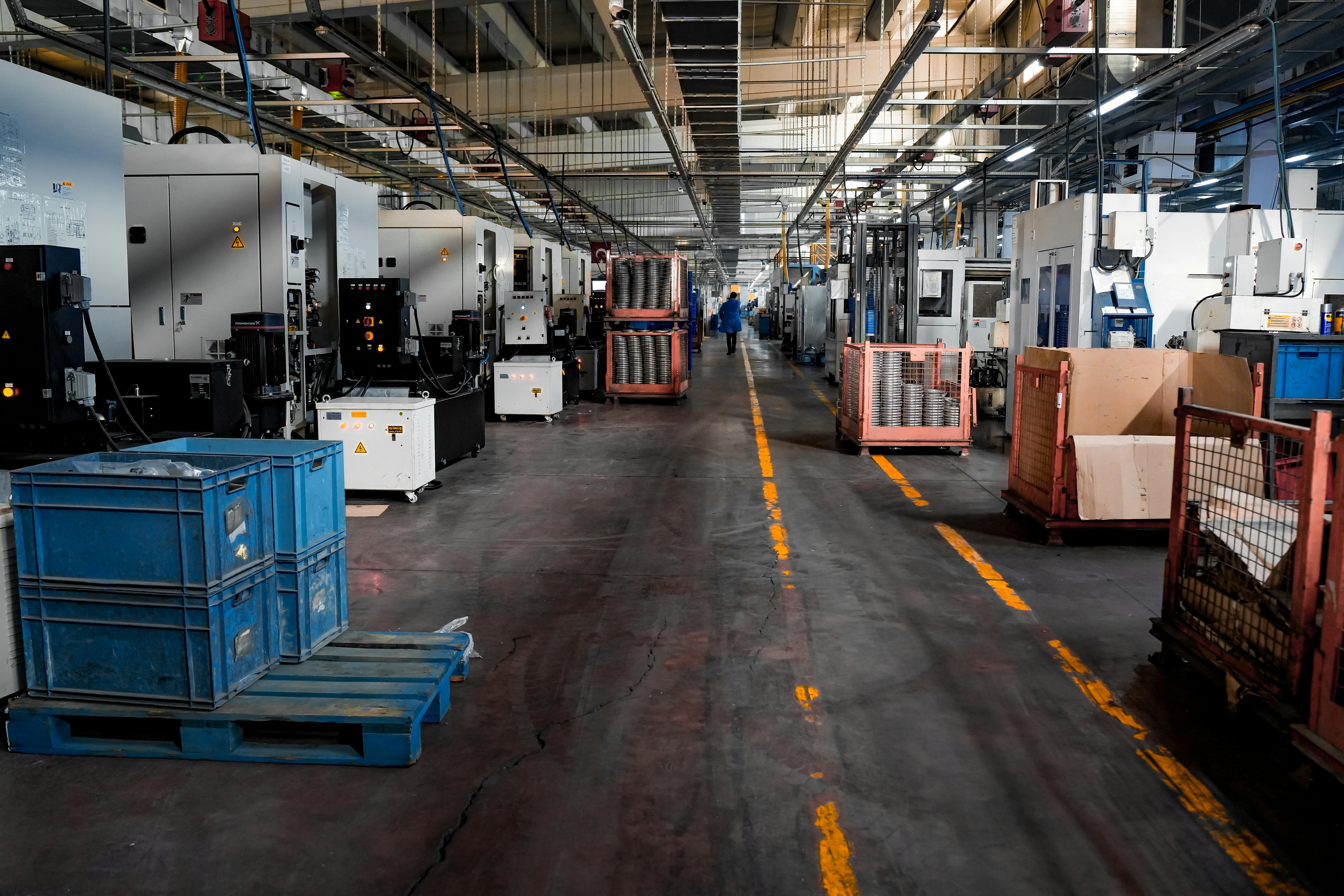 AI predictive maintenance dashboard for factory equipment